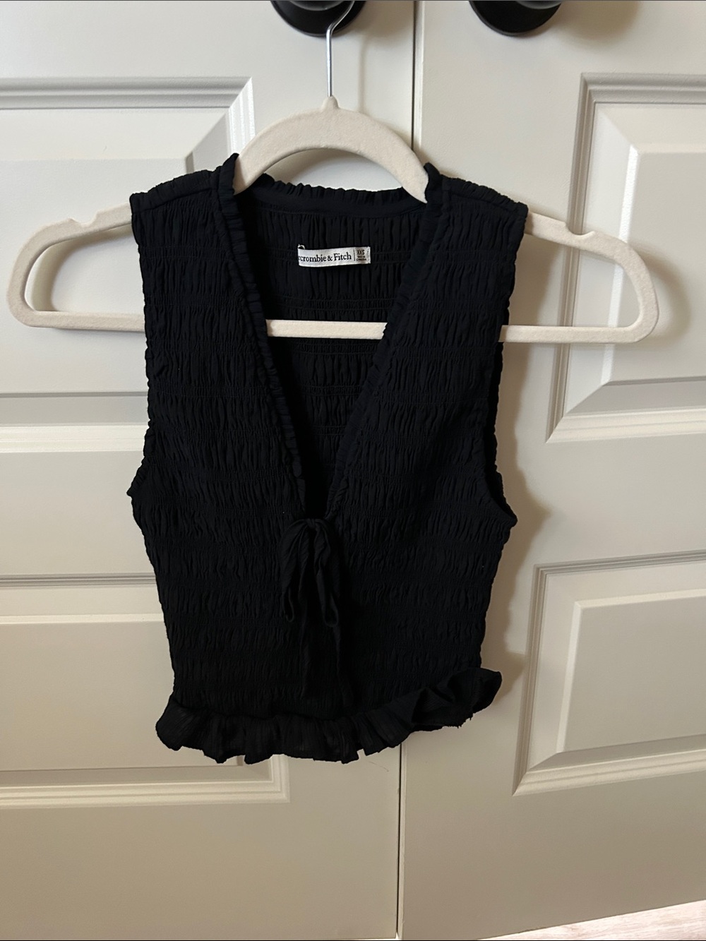 Womens linen blend crop top